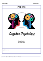 PYC 3703 Cognitive Psychology Study Notes