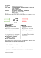 Samenvatting + aantekeningen Aquaculture and Fisheries