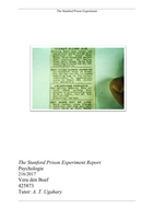 The Stanford Prison Experiment Report NL