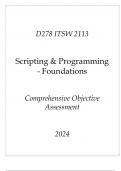 (WGU D278) ITSW 2113 Scripting & Programming - Foundations Comprehensive OA 2024.