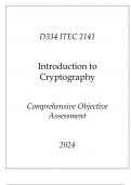 (WGU D334) ITEC 2141 Introduction to Cryptography Comprehensive OA 2024