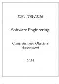 (WGU D284) ITSW 2226 Software Engineering Comprehensive OA 2024.