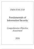 (WGU D430) ITAS 2110 Fundamentals of Information Security Comprehensive OA 2024