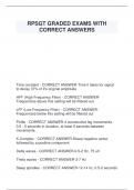 RPSGT GRADED EXAMS WITH  CORRECT ANSWERS 