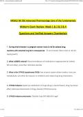 NR565/ NR 565 Midterm Exam Review: Week 1, 2, 3 & 4 Advanced Pharmacology Care of the Fundamentals - Questions and Answers (2024 / 2025) (Verified Answers)- Chamberlain