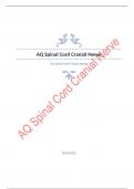 AQ Spinal Cord Cranial Nerve Question and answers verified to pass