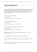 psych 140 exam 6 Latest Actual Exam Detailed And Correct Answers.