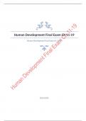 Human Development Final Exam Ch 11 Question and answers correctly solved 