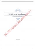 PH 365 Human Sexuality exam 1 Question and answers rated A+