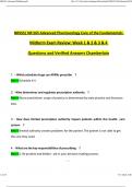 NR565/ NR 565 Advanced Pharmacology Care of the Fundamentals Midterm Exam Review: Week 1 & 2 & 3 & 4 Questions and Verified Answers Chamberlain (Verified Answers)