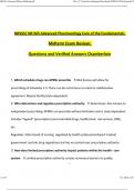 NR565/ NR 565 Advanced Pharmacology Care of the Fundamentals Midterm Exam Review: Questions and Verified Answers Chamberlain (Verified Answers)