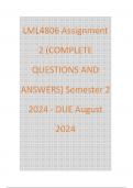 LML4806 Assignment 2 (Complete Solutions) - Semester 2, 2024