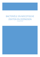 Bacteriële en Mycotische ziekten en zoönosen (ZEER COMPLEET)