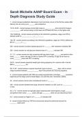 Sarah Michelle AANP Board Exam - In Depth Diagnosis Study Guide questions and answers