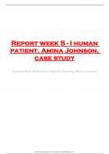 Report week 5 - I human patient, Amina Johnson, case study