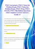 TNCC test prepA, TNCC Notes for  Written Exam, TNCC Notes for  Written Exam, TNCC Prep, TNCC  EXAM, TNCC 8th Edition Questions  with Complete Correct Answers |  Grade A+