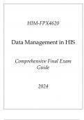 (Capella) HIM-FPX4620 Data Management in HIS Comprehensive Final Exam Guide 2024.