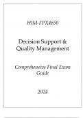 (Capella) HIM-FPX4650 Decision Support & Quality Management Comprehensive Final Exam Guide