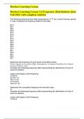 Hawkes Learning Lesson 3.4 Frequency Distributions