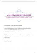 ACAS REVIEW QUESTIONS 2024 WITH GUARANTEED ACCURATE ANSWERS