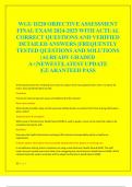 WGU D220 OBJECTIVE ASSESSMENT  FINAL EXAM 2024-2025 WITH ACTUAL  CORRECT QUESTIONS AND VERIFIED  DETAILED ANSWERS |FREQUENTLY  TESTED QUESTIONS AND SOLUTIONS  |ALREADY GRADED  A+|NEWEST|LATEST UPDATE  |GUARANTEED PASS