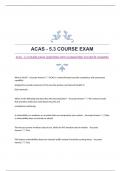 ACAS - 5.3 COURSE EXAM QUESTIONS WITH GUARANTEED ACCURATE ANSWERS