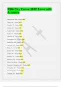 SWA City Codes 2022 Exam with Answers