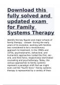 Download this fully solved and updated exam for Family Systems Therapy