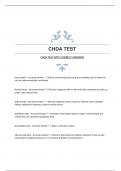 CHDA TEST WITH CORRECT ANSWERS