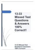 13-33 Missed Test Questions & Answers 100% Correct!!