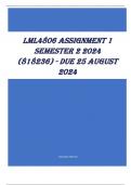 LML4806 Assignment 1 Semester 2 2024 (818236) - DUE 25 August 2024