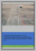 Airfield Driving Refresher Course Comprehensive Final Exam || Questions & Answers (100% Expert Verified – Rated A+)