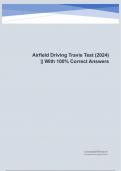 Airfield Driving Travis Test (2024) || With 100% Correct Answers