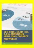 SEO FINAL EXAM (CH. 9-15) QUESTIONS WITH 100% CORRECT ANSWERS!!