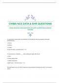 CHIMA NCE DATA & EHR QUESTIONS 2024 WITH GUARANTEED ACCURATE ANSWERS