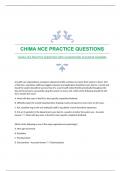 CHIMA NCE PRACTICE QUESTIONS WITH GUARANTEED ACCURATE ANSWERS