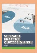 VFD SACA PRACTICE QUIZZES & ANS!!