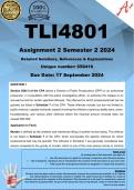 TLI4801 Assignment 2 (COMPLETE ANSWERS) Semester 2 2024 (658416) - DUE 17 September 2024