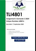 TLI4801 Assignment 2 (QUALITY ANSWERS) Semester 2 2024