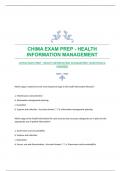 CHIMA EXAM PREP - HEALTH INFORMATION MANAGEMENT QUESTIONS & ANSWERS