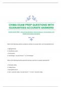 CHIMA EXAM PREP QUESTIONS WITH GUARANTEED ACCURATE ANSWERS