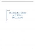 FSA Practice Exam AUT 2020 - SOLUTIONS