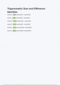 Trigonometric Sum and Difference Identities Questions and and answers (1)
