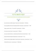 FCTC MATH TEST EXAM WITH GUARANTEED ACCURATE ANSWERS