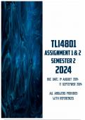 TLI4801 Assignment 1 and 2 Semester 2 2024 | Due 19 August 2024