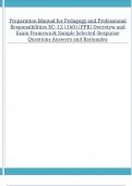 Preparation Manual for Pedagogy and Professional Responsibilities EC–12 (160) [PPR] Overview and Exam Framework Sample Selected-Response Questions Answers and Rationales