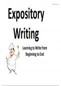 Expository Writing Learning to Write from Beginning to End