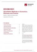 Exam (elaborations) ECON10310921 