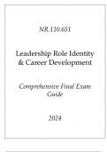 (JHU) NR.210.651 Leadership Role Identity & Career Development Comprehensive Final Exam Guide