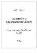 (JHU) NR.210.652 Leadership & Organizational Culture Comprehensive Final Exam Guide 2024